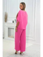 Súprava blúzky a nohavíc ružovej farby