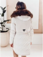 Dámska zimná bunda parka s kapucňou svetlo béžová FashionStreet TY5083 Dámska zimná bunda parka s kapucňou svetlo béžová FashionStreet TY5083
