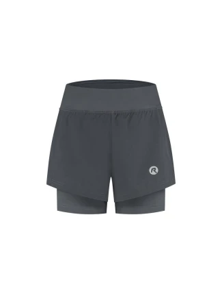 Rogelli dámske šortky 2v1 ESSENTIAL šedá 2XL