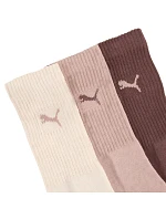 Ponožky Puma Crew, 3 páry, hnedé, ružové, béžové, 880355, veľkosť 39