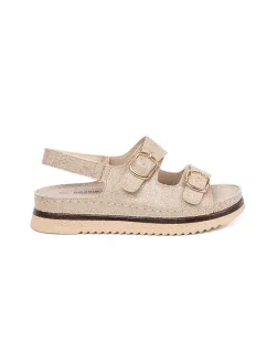 Exkluzívne hnedé dámske sandále na platforme