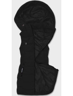 Čierna dámska vesta s kapucňou (R8133-1)
