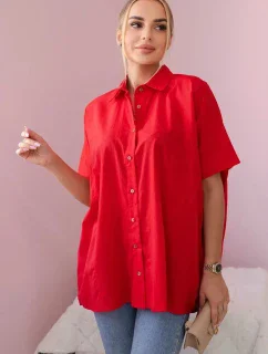 Bavlnené tričko s krátkym rukávom červené