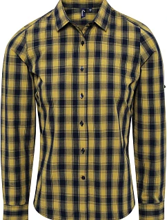 Premier PR 350 Popelínová blúzka s dlhými rukávmi „Mulligan“ 39.0350 camel/navy