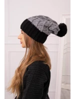 Milano fleecová čiapka K203 tmavo šedá + čierna
