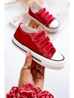 Dziecięce Trampki Na Rzepy Czerwone Bernie