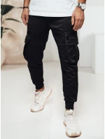 Pánske nákladné nohavice čierne FashionStreet UX4473
