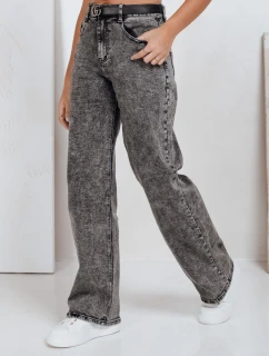 Dámske široké čierne džínsy FashionStreet UY2747