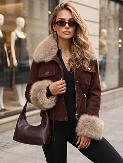 Dámska bordová bunda FashionStreet TY5706