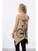 Mikina s potlačou kolesa camel
