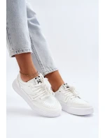 Damskie Sneakersy Eko Skórzane Białe Avanalis