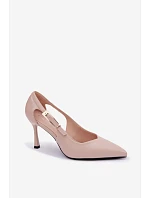Podpätky s výrezmi a zlatou prackou Vinceza 62288 Beige Podpätky s výrezmi a zlatou prackou Vinceza 62288 Beige