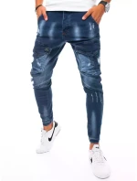 Pánske džínsové cargo modré tepláky FashionStreet UX3271 Pánske džínsové cargo modré tepláky FashionStreet UX3271