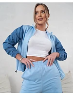 Mikinový set mikina na zips + široké nohavice modrá (821151)
