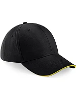 Beechfield B 20 6-panelová sendvičová čiapka „Athleisure“ 53.0020 čierna/žltá