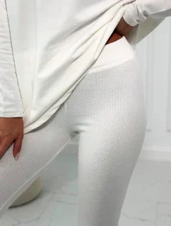 Bavlnená mikina s kapucňou + legíny ecru