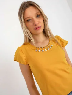 Dámska blúzka LK BZ 505783.50P tmavo žltá - FPrice