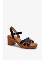 Sandále na podpätku model 196335 Krok vo veľkom štýle Sandále na podpätku model 196335 Krok vo veľkom štýle