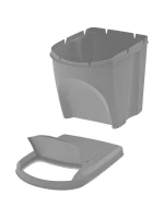 Odpadkové koše 25 l SORTIBOX SET 3 PACK OF GRAY STONE detské