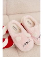 Kožešinové dámské pantofle Smile růžové Lexira