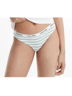 Dámske nohavičky D1618E 5XD biela/zelená - Calvin Klein