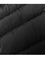 Čierna dámska prešívaná bunda s kapucňou (16M9103-392)