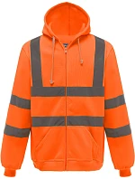 Mikina s kapucňou Yoko HVK 07 Hi-Vis 79.VK07, výrazná oranžová
