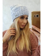 Dolores fleecová čiapka K303 modrá+biela+džínsy