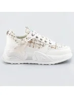 Biele dámske športové topánky (7003)