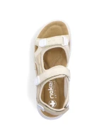 Pohodlné sandále na suchý zips Rieker W RKR691 beige