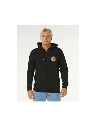 Pánska mikina RIP CURL Wettie Passage Icon Zip Thru, čierna