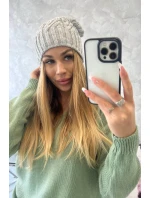 Fleecová čiapka Paulina K227 svetlo šedá