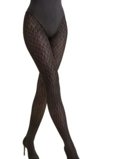 Zimné pančuchy 1214 Reyna čierne - GABRIELLA