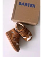 Kožené Dětské Boty Pro Chlapce S Motivem Lišky Bartek 8632063 Světle Hnědé