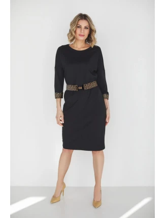 Dámske denné šaty M341 čierne - La Aurora