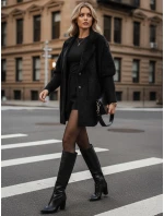 Dámsky kabát z alpaky RITA II black FashionStreet NY0669
