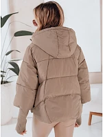 MISSLAYER dámska zimná bunda s kapucňou tmavo béžová FashionStreet TY5038
