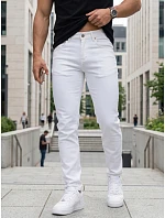 Pánske džínsy slim fit ecru FashionStreet UX4500