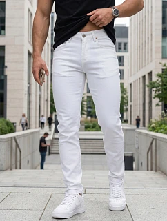 Pánske džínsy slim fit ecru FashionStreet UX4500