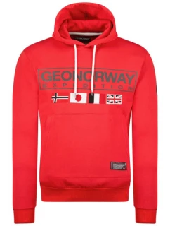 Geografické Nórsko Great DB 317 M WY8613H/GN-Red Mikina s kapucňou