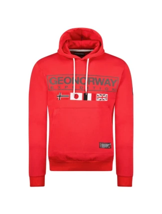 Geografické Nórsko Great DB 317 M WY8613H/GN-Red Mikina s kapucňou