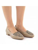 Dámske béžové čižmy M.Daszynski SA201A-2