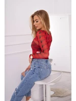 Blúzkové body v bronzovo červenej farbe Blúzkové body v bronzovo červenej farbe