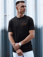 Pánske bavlnené tričko s potlačou čierne FashionStreet RX5528 Pánske bavlnené tričko s potlačou čierne FashionStreet RX5528