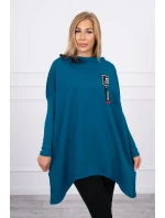 Oversize mikina s asymetrickými bokmi námornícka modrá Oversize mikina s asymetrickými bokmi námornícka modrá