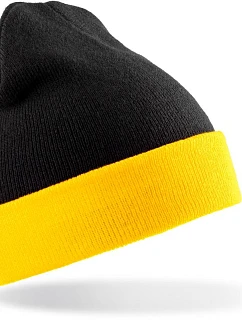Result Headwear RC 930X Pletená čiapka „Black Compass“ 28.930X čierna/žltá