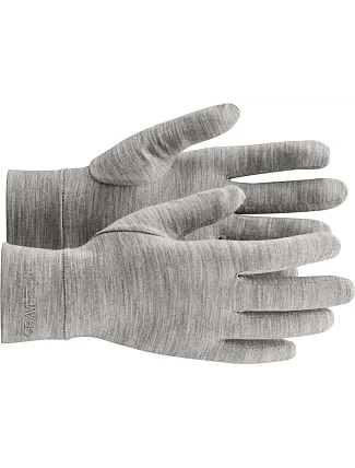 Craft Corporate Essence Wool Light Glove Rukavice z merino vlny 81.6634 šedá melírovaná