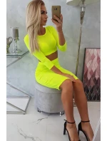 Dámsky set 9084 Neon yellow - K-Fashion