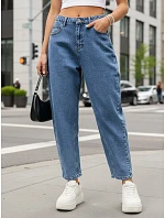 Dámske džínsy balónového strihu s vysokou sedmičkou FashionStreet UY2929 Dámske džínsy balónového strihu s vysokou sedmičkou FashionStreet UY2929