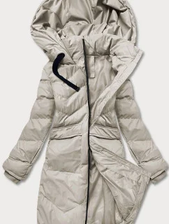 Dámska ľahká zimná bunda béžová (5m735-62)